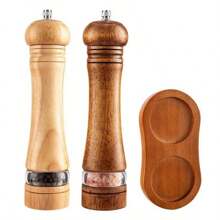 Set de 1 pieza de molinillo de pimienta manual con botella y base de molienda para moler pimienta negra y crear sazonadores - Multicolor - Ver 8