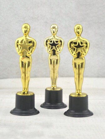 1pc/3pcs Plastic Thumb Trophy, Ideal For Student Rewards, Competitions,Christmas