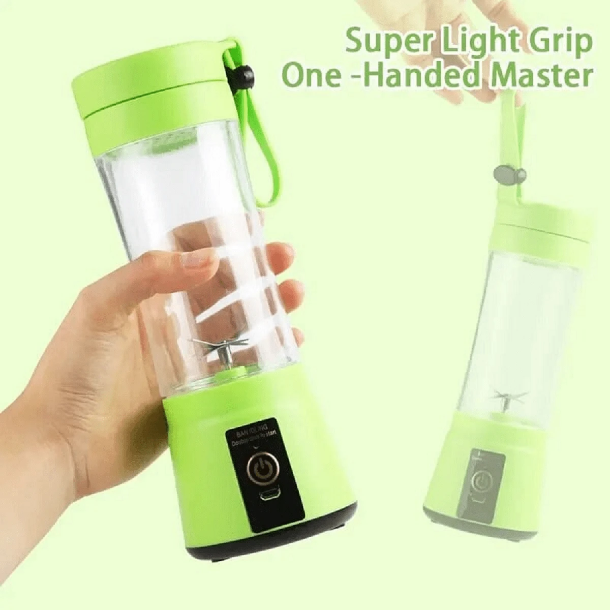 1pc Portable Electric Mini Blender With 6 Blades, Rechargeable Via USB