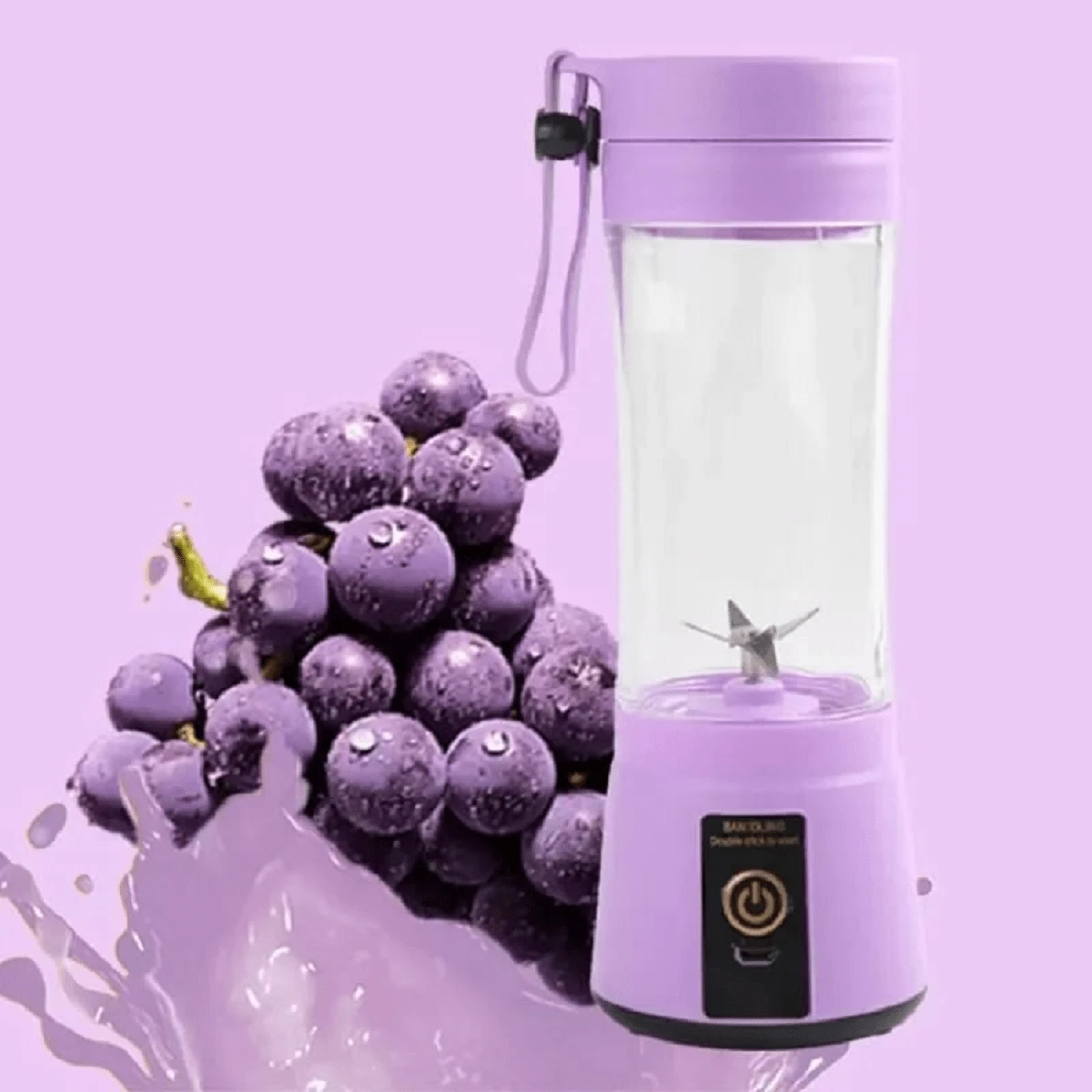 1pc Portable Electric Mini Blender With 6 Blades, Rechargeable Via USB