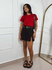 Women T-Shirts - 紅色 - 查看 2