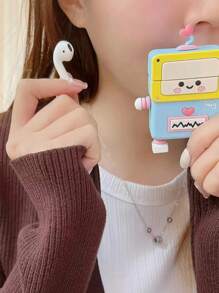 卡通3D心形天線機械人矽膠保護殼，適用於蘋果Airpods 2/3無線藍牙耳機保護殼，可愛防震蓋適用於Airpods Pro - 彩色 - 查看 4