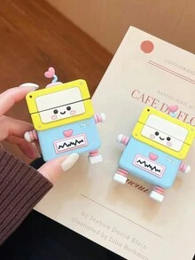 卡通3D心形天線機械人矽膠保護殼，適用於蘋果Airpods 2/3無線藍牙耳機保護殼，可愛防震蓋適用於Airpods Pro - 彩色 - 查看 3