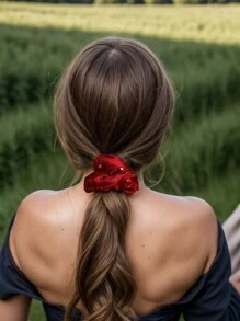 6 pièces/set Chouchous en velours dorés avec étoiles, accessoires pour cheveux - Multicolore - Voir 4