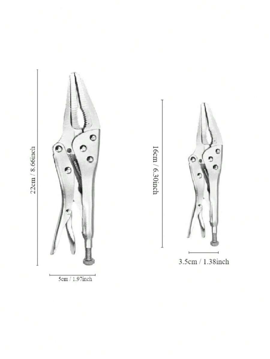 1pc Long Nose Locking Pliers ,Manually Clamp The Clamp,The Tool Clamp