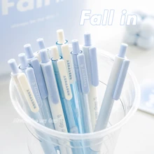 5Pcs/Set 0.38mm 0.5mm Neutral Pen School Supplies Korean Style Simple Cute Super Cute Creative Ins Style Student Black Pen Office Stationery