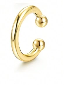 Aretes de oreja para mujeres sin perforaciones, pendientes de aro dorados enchapados en oro para orejas no perforadas, pendientes de cartucho con clip, pendientes falsos sin peso