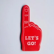 5 piezas Dedos de Espuma Mini Mano de Espuma Dedo de espuma para recompensas de clase, regalos de equipo de béisbol, baloncesto, fútbol con temática deportiva, Dedos de Espuma de ánimo para el estadio, juegos de baile, suministros de fiesta de animación - Material de plástico duradero