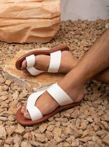 Men  Style Comfortable Casual Arabic Flip Flops - White - View 2