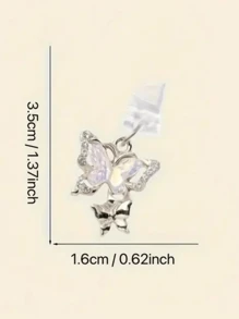 1pc Durable Metal Butterfly Phone Dust Plug For DIY Decoration And Protection - Resistant To Dust And Debris - Gold - View 5