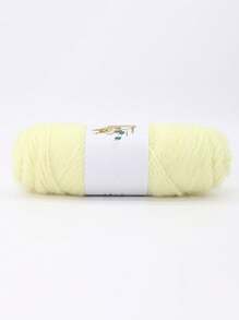 1pc Soft Tulle In Solid Color, For Knitting And Crocheting Sweaters, Shawls, Scarves, 75g/Pc