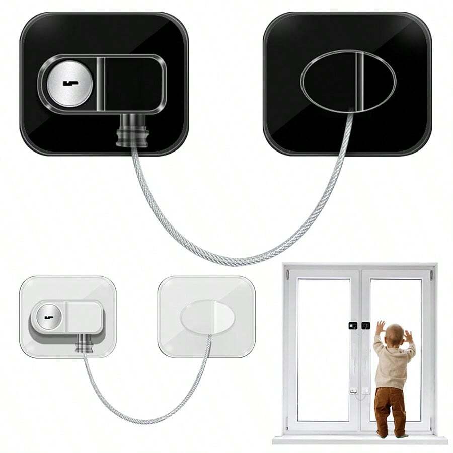 Serrures De Porte 2 Pièces-serrures De Sécurité Automatiques Pour Portes De Fenêtre-loquet à