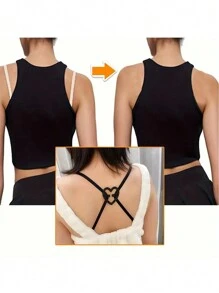 Set de 12 cierres invisibles para sujetador con formas de mariposa, corazón y flor de ciruelo, solución perfecta para correas de sujetador que se resbalan, cuidado del Body para viajes, deportes, al aire libre, cinturones de enfriamiento para el verano, playa y viajes