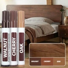 6pcs Oak,Maple,Walnut,Cherry,Furniture Markers,Touch Up Furniture And Wood Floor Markers ,Felt Tip Wood Markers. - Multicolor - View 1