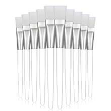 50pcs Mask Brush Mask Applicator Soft Facial Sapping Brush With Clear Plastic Handle Suitable For Skin Care, Body Butter Applicator Tool - Clear - View 3