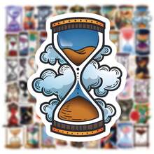 70入組沙漏形貼紙，適用於兒童獎勵和青少年派對裝飾-美學剪貼簿貼紙適用於水瓶，筆記型電腦，行李箱-防水乙烯基貼紙-萬聖節，感恩節，聖誕節和復活節的完美禮物 - 杏色 - 查看 2