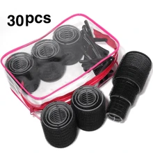 30pcs/Set Self Grip Heatless Hair Curling Roller Hair Curlers DIY Hair Styling Accessories For Women