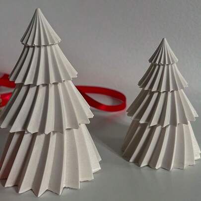 1 件套大号和小号硅胶条纹圣诞树模具，全新 DIY 手工香薰石膏蜡烛模具，节日装饰，家居装饰工艺品