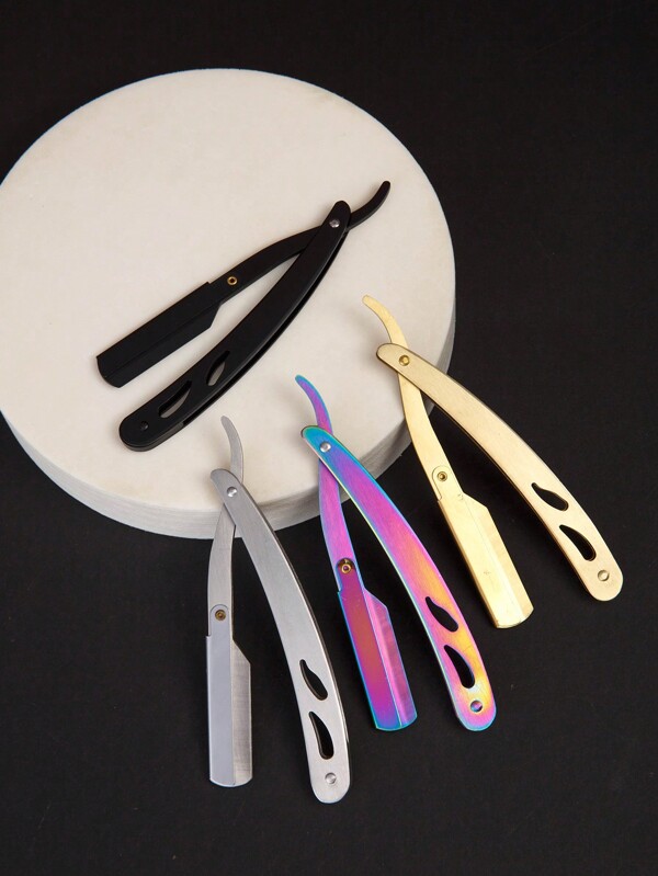 1 Pieza Soporte de acero inoxidable multicolor para maquinilla de afeitar sin cuchillas, estiloso para el afeitado de hombres, herramientas para el cabello, productos para el cabello y accesorios para la peluquería, salón de belleza y viaje