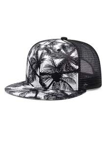 1pc Unisex Multicolor Coco Tree Pattern Hat, Fashionable And Creative Street Style Cap With Adjustable Snapback, Ideal For Traveling, Vacation, Cycling And Casual Wear - Multicolor - View 6