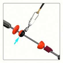 50pcs Fishing Space Bean Connector Type B Swivel Ring Fishing Rod Belly Float Seat Connector Accessories