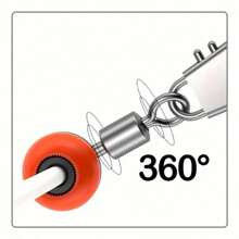 50pcs Fishing Space Bean Connector Type B Swivel Ring Fishing Rod Belly Float Seat Connector Accessories