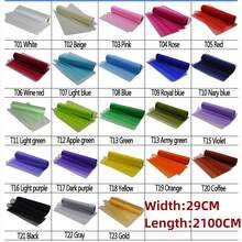 1入白色紗網布卷，寬度29CM，長度2100CM，非常適合宴會裝飾、季節裝飾、桌布、DIY工藝、婚禮拱門背景牆裝飾、窗簾、樓梯裝飾，適用於室內和室外節日。 - 白色 - 查看 9