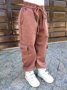 Young Girls Pants - 鏽棕色 - 查看 3