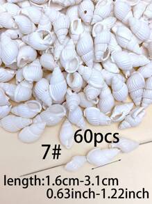 30/60/120pcs Creative Fashionable DIY Natural Shell Pendant (With Hole) Set, Including Various Types Of Shell & Conch Pendant For Making Bracelets, Necklaces, Beaded Jewelry, Beach Vacation Style Accessories