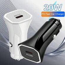 PD 20W快速充電汽車充電器Type-C汽車充電器PD快速充電汽車煙燻器 - 白色 - 查看 1