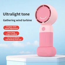 迷你便攜式手持風扇，經典風車設計，靜音桌面USB充電風扇，適用於夏季宿舍 - 彩色 - 查看 9