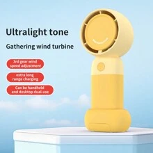 迷你便攜式手持風扇，經典風車設計，靜音桌面USB充電風扇，適用於夏季宿舍 - 彩色 - 查看 6