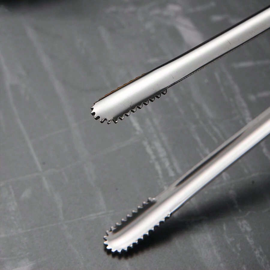 3入組韓式燒烤鉗，不銹鋼食品鉗，適用於餐廳和家庭使用 - 銀色 - 查看 1