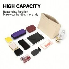 1 Túi Sắp Xếp Nhiều Túi Túi Vải Nỉ Dây Kéo Túi Bảo Quản Mỹ Phẩm Nhẹ Di Động Bên Trong Túi Bảo Quản Du Lịch Túi Đựng Túi Sắp Xếp Với Nhiều Túi Phù Hợp Với Dài C.Hamp Le Pliage S Túi Tote Dụng Cụ Học Tập Quà Tặng Giáo Viên Trở Lại Trường Phụ Kiện Giáo Viên - Xám - Xem 6