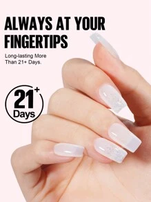 TOMICCA Moonlight White Builder Gel 5-In-1, 15ml 1Pc, Quick-Drying Under UV/LED Light Gel Nail Polish,For Nail Extension, Reinforcement, Nail Art Decoration And Rhinestone Application, Suitable For DIY Nail Tips At Home Or As A Gift - 白色 - 查看 4