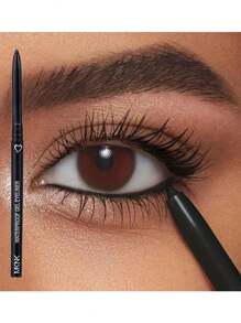 Lápiz delineador de ojos de gel mate liso negro-marrón, delineador de ojos resistente al agua y de larga duración - 01#negro - Ver 2