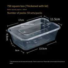 10pcs Disposable PP Bento Boxes With Lids, Rectangular Meal Prep Containers For Microwave & Refrigerator, For Home Kitchen, Restaurant, Picnic, Party