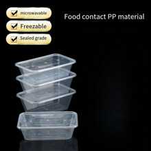 10pcs Disposable PP Bento Boxes With Lids, Rectangular Meal Prep Containers For Microwave & Refrigerator, For Home Kitchen, Restaurant, Picnic, Party