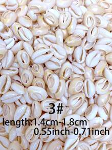 30/60/120pcs Creative Fashionable DIY Natural Shell Pendant (With Hole) Set, Including Various Types Of Shell & Conch Pendant For Making Bracelets, Necklaces, Beaded Jewelry, Beach Vacation Style Accessories