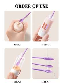 3 piezas Espátula de maquillaje de silicona, rasqueta de herramienta para botellas de base