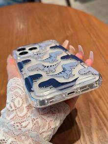 1pc Dinosaur Anti-Shock Airbag Phone Case Compatible With IPhone - Multicolor - View 5