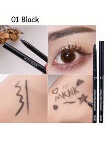 顺滑哑光凝胶眼线笔（黑棕色），速干持久眼线笔，不晕染 - 01#黑色 - 查看 4