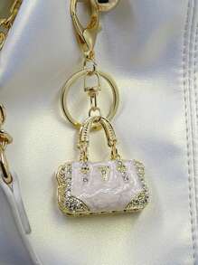 1 件迷你手提包珐琅钥匙扣闪亮水钻钥匙圈钱包包背包汽车吊坠饰品女士女孩礼物汽车配件包饰品学院风可爱哥特 Y2K - K-2 - 查看 7