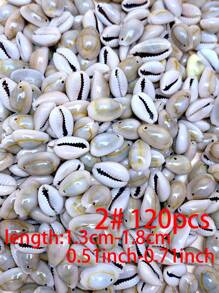 30/60/120pcs Creative Fashionable DIY Natural Shell Pendant (With Hole) Set, Including Various Types Of Shell & Conch Pendant For Making Bracelets, Necklaces, Beaded Jewelry, Beach Vacation Style Accessories
