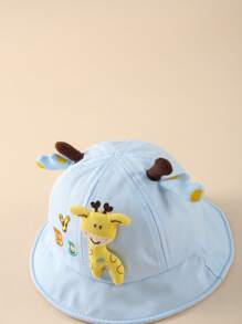 1 pieza Gorro de bebé en forma de cubo con diseño lindo de ciervo de dibujos animados para primavera/otoño