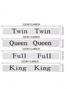 4pcs/Set Linen Label Bedding Straps, Including Bed Sheet Straps, Bed Sheet Holder Clips, Storage Label Belts And Wardrobe Sheet Straps - White - View 6