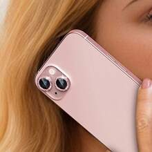 一套闪光钻石水钻相机镜头保护膜，适用于 12/12 Mini/12 Pro/12 Pro Max、 13/13 Mini/13 Pro/13 Pro Max、 11/11 Pro/11 Pro Max、 14/14 Puls/14 Pro/14 Pro Max、 15/15 Puls/15 Pro/15 Pro Max，镶嵌仿钻装饰相机盖钢化玻璃保护膜，彩色仿钻 - 淺粉色 - 查看 3