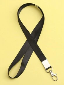 1pc Solid Color 1.5CM Wide Plain Student ID Card Holder Lanyard Neck Sling Chest Card Work ID Card Bus Card Lanyard Hanging Neck Rope Lanyard For Mobile Phone Straps Camera