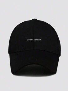 街頭女士印花字母“DONOT DISTURB”硬頂棒球帽，戶外可調式防曬休閒帽，適合春秋旅行海灘假期男士遮陽帽Y2K風格青年帽 - 印刷 - 查看 6