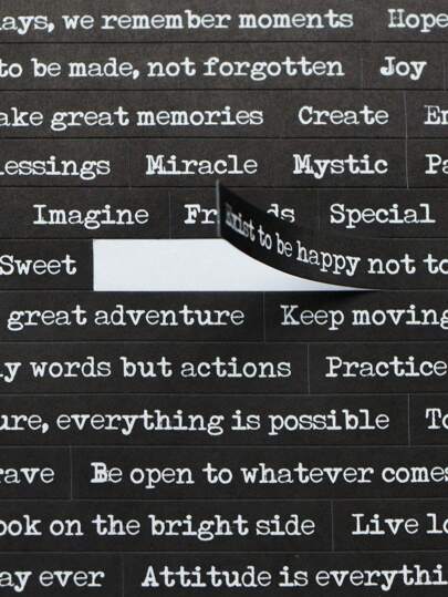 Back To School 540 Pcs Slogan Design Scrapbooking Stickers, Journal Decoration Stickers